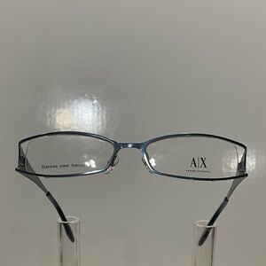 Armani Exchange Metallic Blue Ladies Eyeglasses